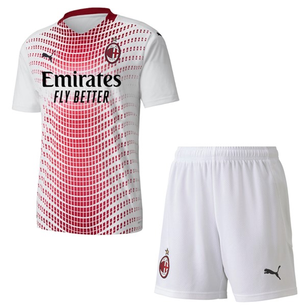 Camiseta AC Milan Segunda equipo Niño 2020-21 Blanco
